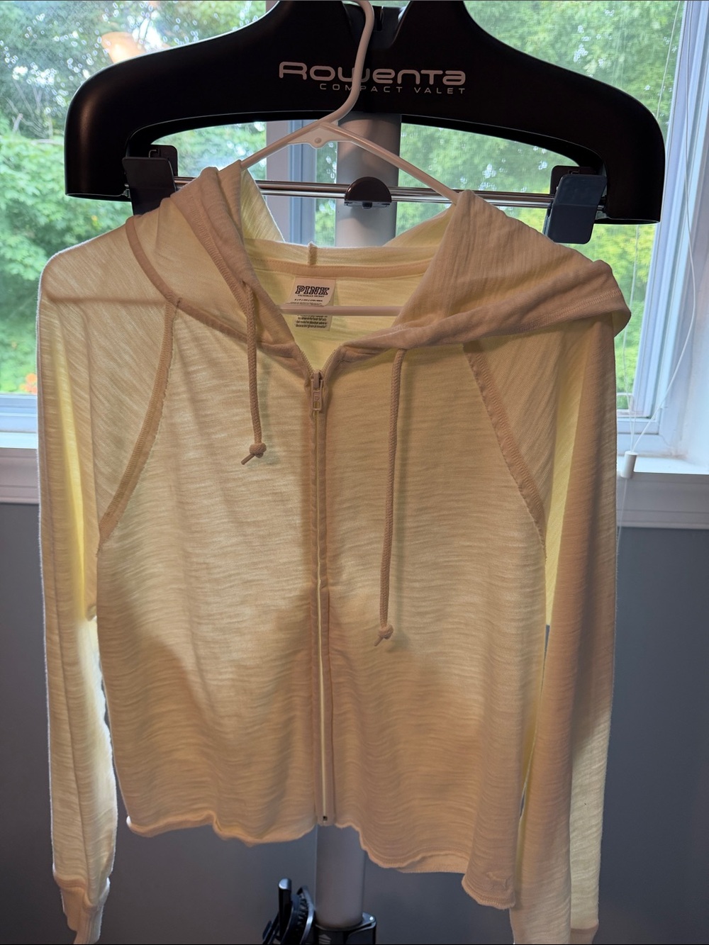PINK Victoria's Secret Light Cream Zip Hoodie